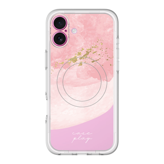 スリムプロテクションプレミアムケース with MagSafe［ pink layered ］