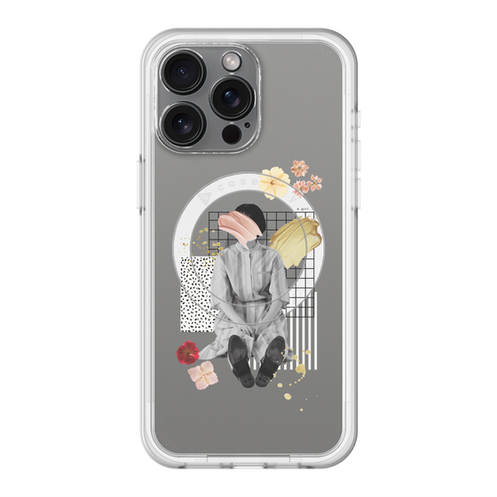 スリムプロテクションプレミアムケース with MagSafe［ Spring Picnic with Flowers ］
