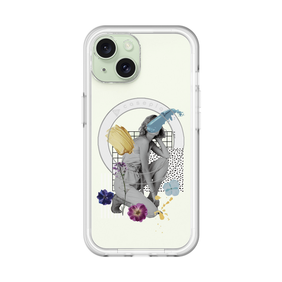 スリムプロテクションプレミアムケース with MagSafe［ Cool and languid Dull blue ］