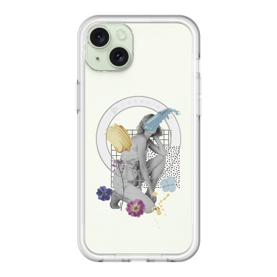 スリムプロテクションプレミアムケース with MagSafe［ Cool and languid Dull blue ］