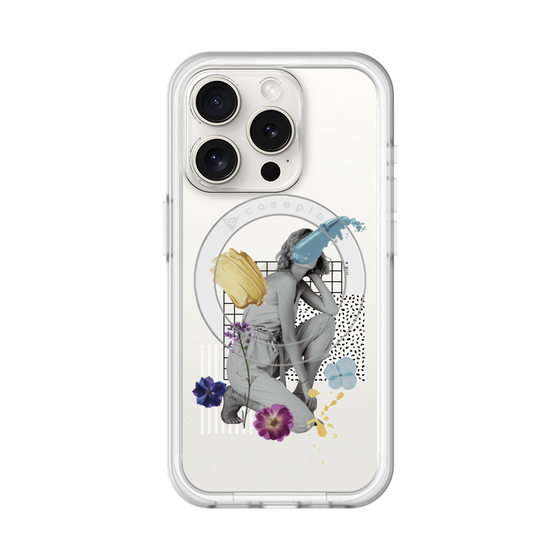 スリムプロテクションプレミアムケース with MagSafe［ Cool and languid Dull blue ］
