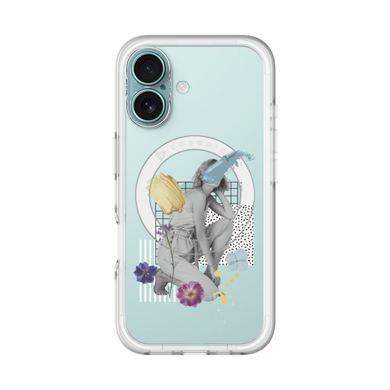 スリムプロテクションプレミアムケース with MagSafe［ Cool and languid Dull blue ］