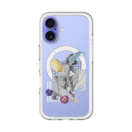 スリムプロテクションプレミアムケース with MagSafe［ Cool and languid Dull blue ］