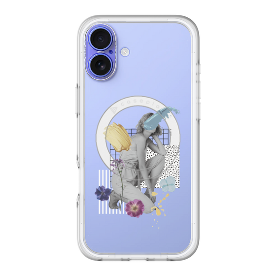 スリムプロテクションプレミアムケース with MagSafe［ Cool and languid Dull blue ］