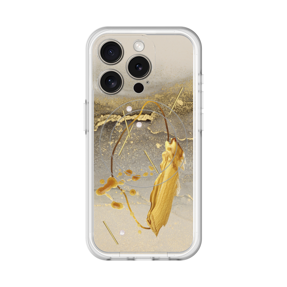 スリムプロテクションプレミアムケース with MagSafe［ Marble Nuance Painting Gray ］