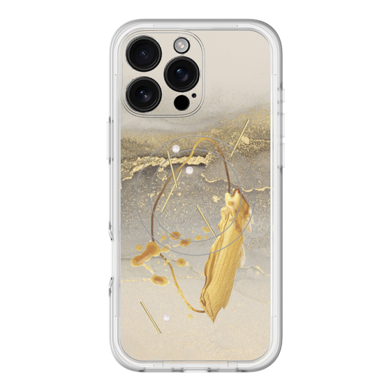 スリムプロテクションプレミアムケース with MagSafe［ Marble Nuance Painting Gray ］