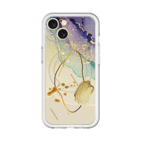 スリムプロテクションプレミアムケース with MagSafe［ Marble Nuance Painting Purple ］