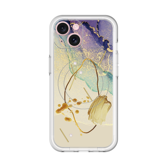 スリムプロテクションプレミアムケース with MagSafe［ Marble Nuance Painting Purple ］