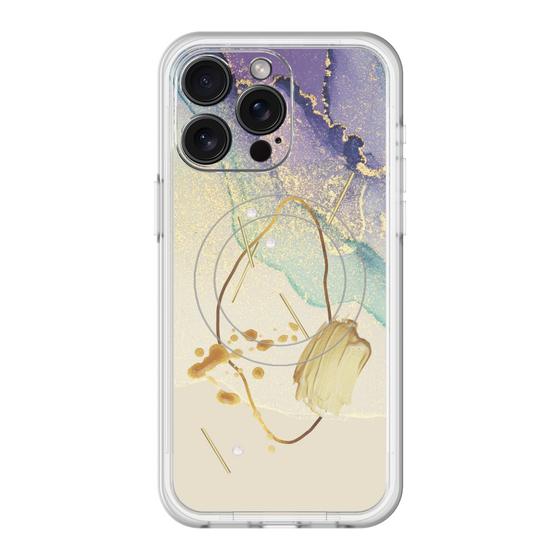 スリムプロテクションプレミアムケース with MagSafe［ Marble Nuance Painting Purple ］
