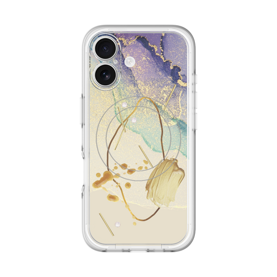 スリムプロテクションプレミアムケース with MagSafe［ Marble Nuance Painting Purple ］