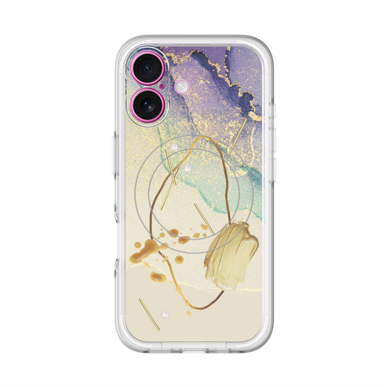 スリムプロテクションプレミアムケース with MagSafe［ Marble Nuance Painting Purple ］