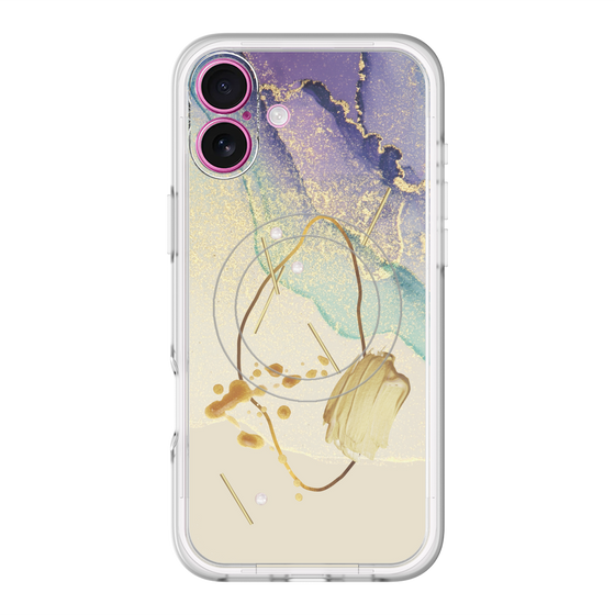 スリムプロテクションプレミアムケース with MagSafe［ Marble Nuance Painting Purple ］