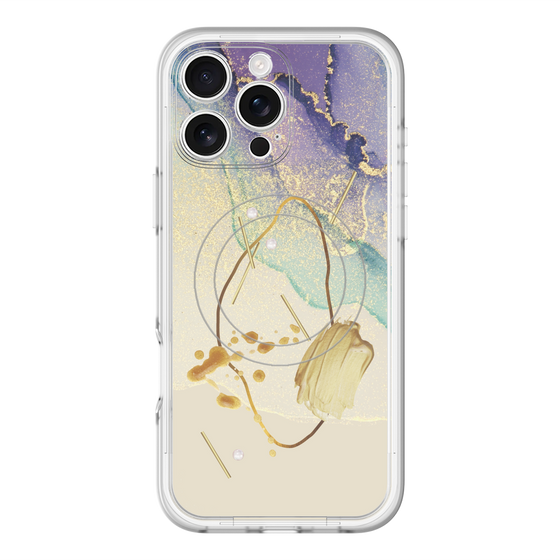 スリムプロテクションプレミアムケース with MagSafe［ Marble Nuance Painting Purple ］