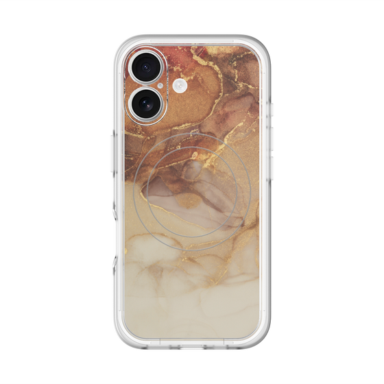 スリムプロテクションプレミアムケース with MagSafe［ Marble Brown ］