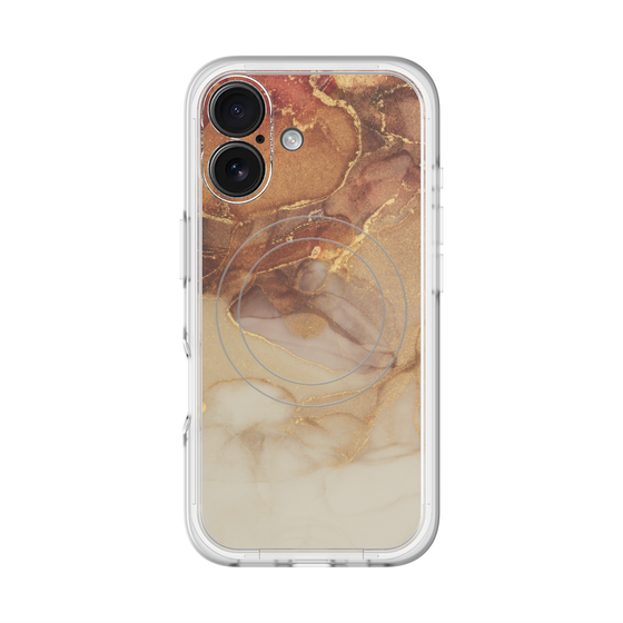 スリムプロテクションプレミアムケース with MagSafe［ Marble Brown ］