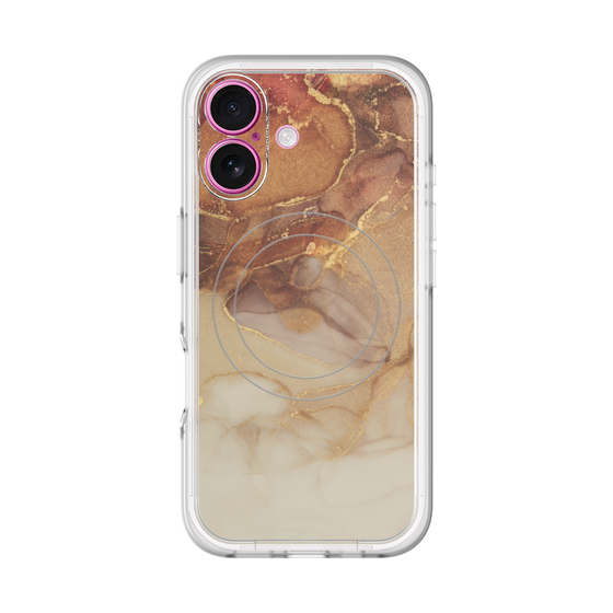 スリムプロテクションプレミアムケース with MagSafe［ Marble Brown ］
