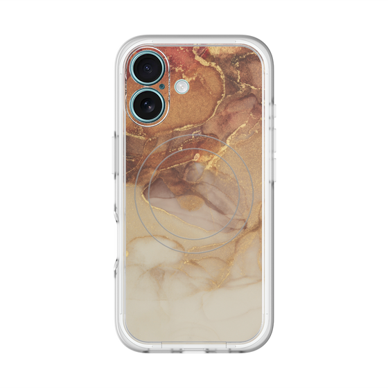 スリムプロテクションプレミアムケース with MagSafe［ Marble Brown ］