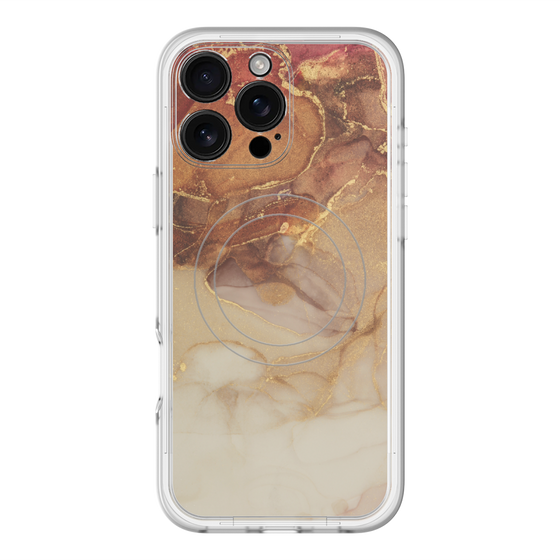 スリムプロテクションプレミアムケース with MagSafe［ Marble Brown ］