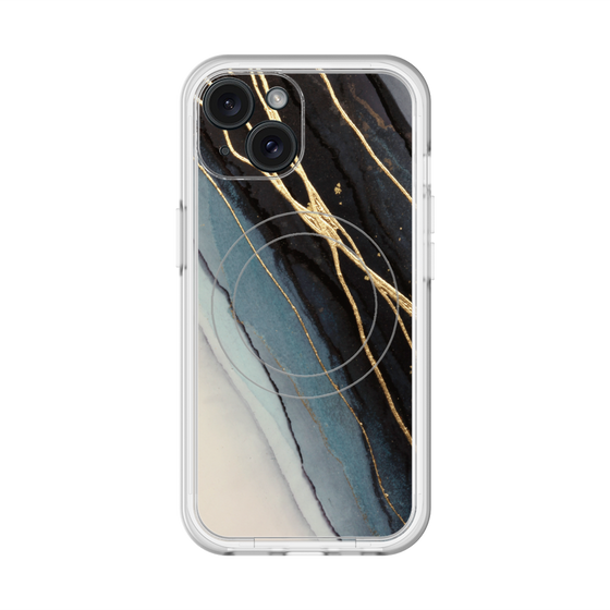 スリムプロテクションプレミアムケース with MagSafe［ Marble Black ］