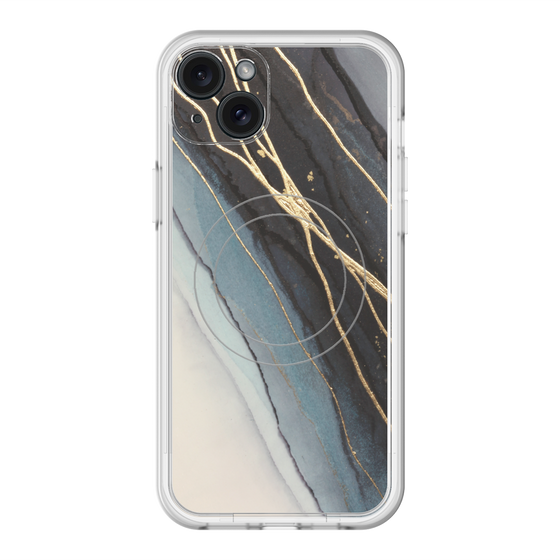 スリムプロテクションプレミアムケース with MagSafe［ Marble Black ］