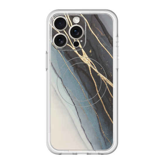 スリムプロテクションプレミアムケース with MagSafe［ Marble Black ］