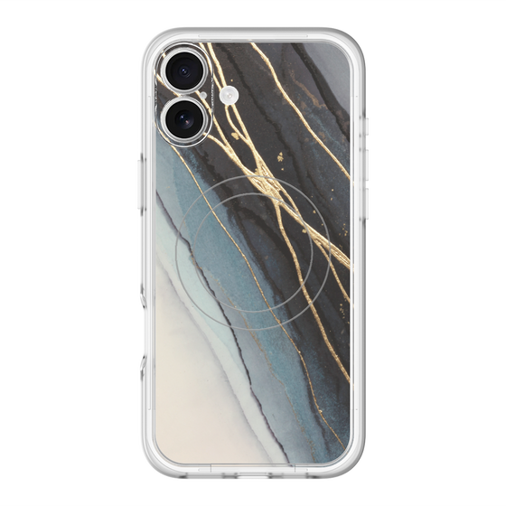 スリムプロテクションプレミアムケース with MagSafe［ Marble Black ］