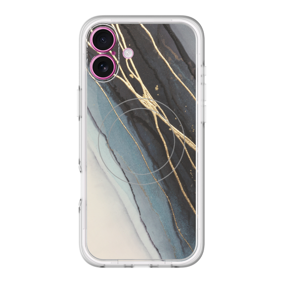 スリムプロテクションプレミアムケース with MagSafe［ Marble Black ］