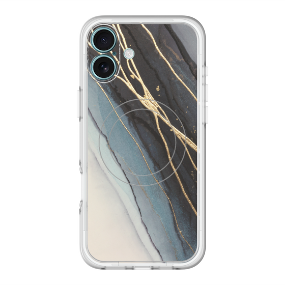 スリムプロテクションプレミアムケース with MagSafe［ Marble Black ］