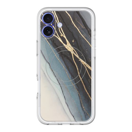 スリムプロテクションプレミアムケース with MagSafe［ Marble Black ］