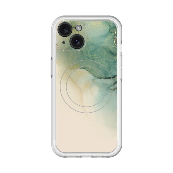 スリムプロテクションプレミアムケース with MagSafe［ Marble Green ］