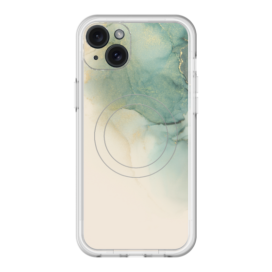 スリムプロテクションプレミアムケース with MagSafe［ Marble Green ］