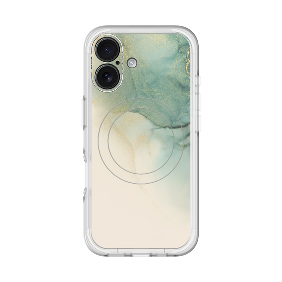 スリムプロテクションプレミアムケース with MagSafe［ Marble Green ］
