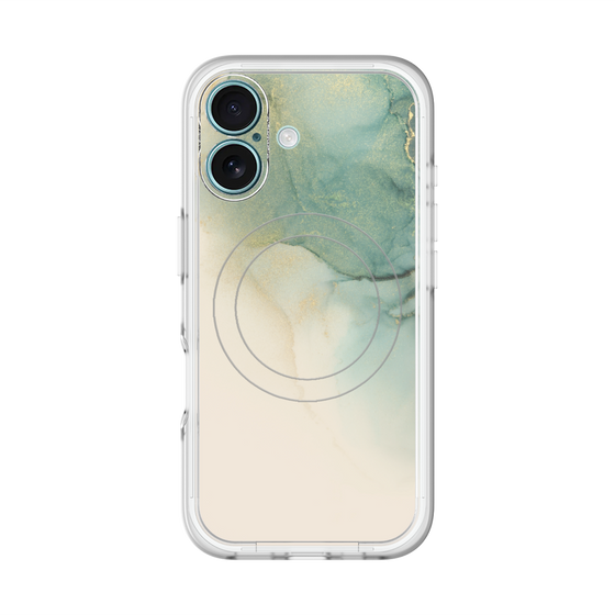 スリムプロテクションプレミアムケース with MagSafe［ Marble Green ］