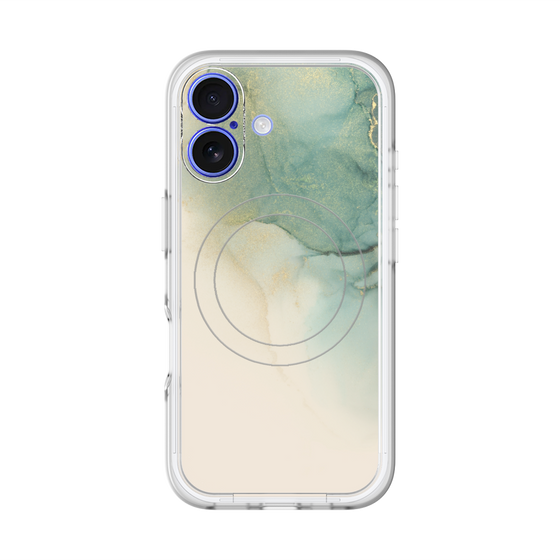 スリムプロテクションプレミアムケース with MagSafe［ Marble Green ］