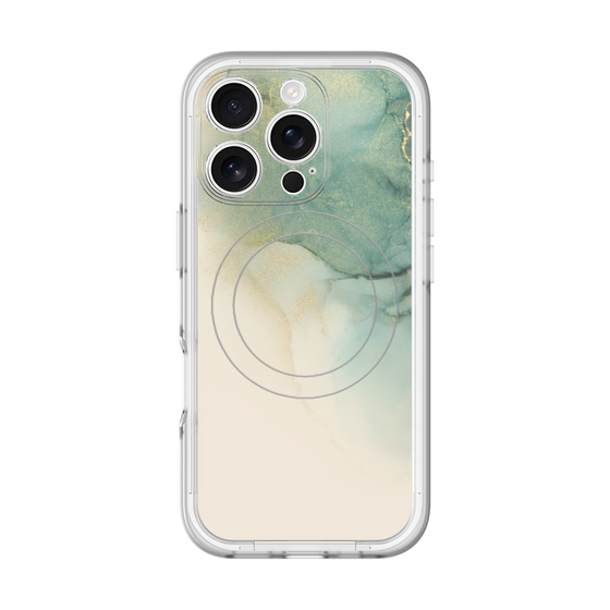 スリムプロテクションプレミアムケース with MagSafe［ Marble Green ］