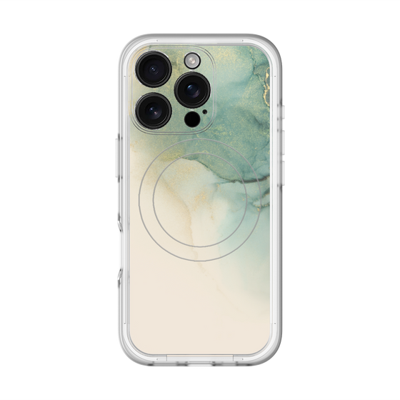 スリムプロテクションプレミアムケース with MagSafe［ Marble Green ］