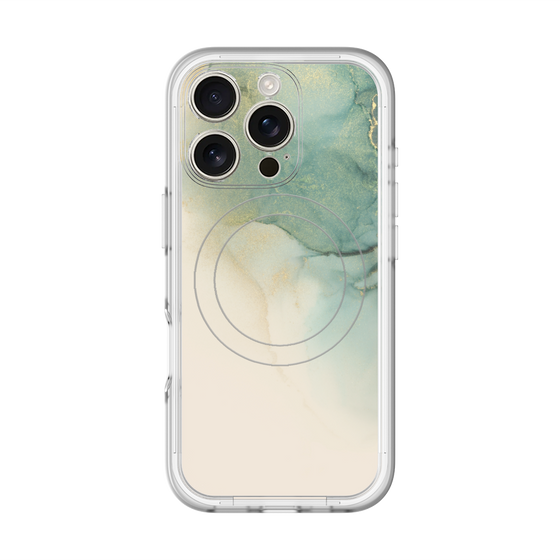 スリムプロテクションプレミアムケース with MagSafe［ Marble Green ］