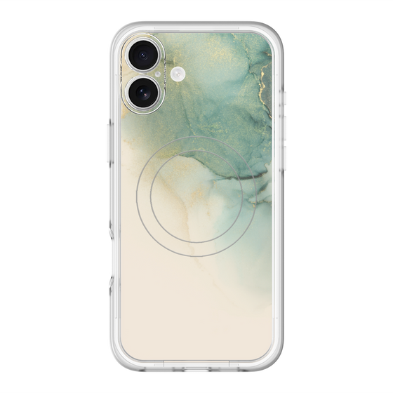 スリムプロテクションプレミアムケース with MagSafe［ Marble Green ］