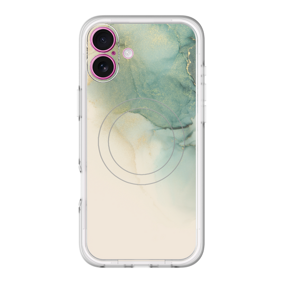 スリムプロテクションプレミアムケース with MagSafe［ Marble Green ］