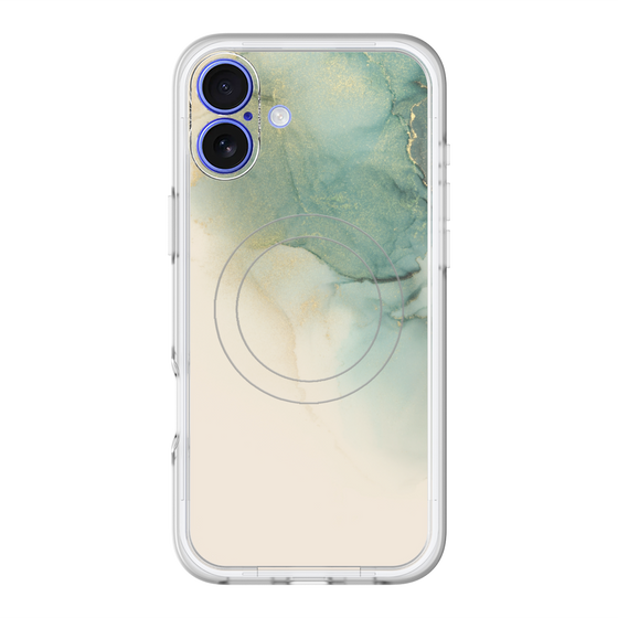 スリムプロテクションプレミアムケース with MagSafe［ Marble Green ］