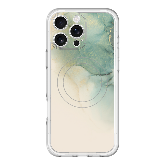 スリムプロテクションプレミアムケース with MagSafe［ Marble Green ］