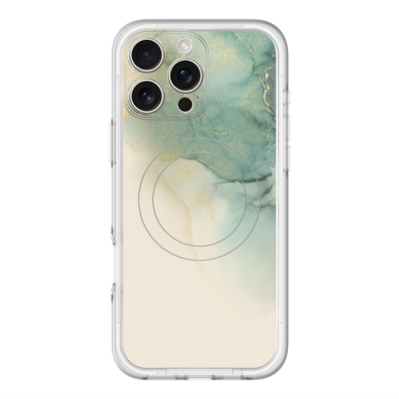 スリムプロテクションプレミアムケース with MagSafe［ Marble Green ］