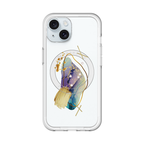 スリムプロテクションプレミアムケース with MagSafe［ Nuance Painting Blue ］