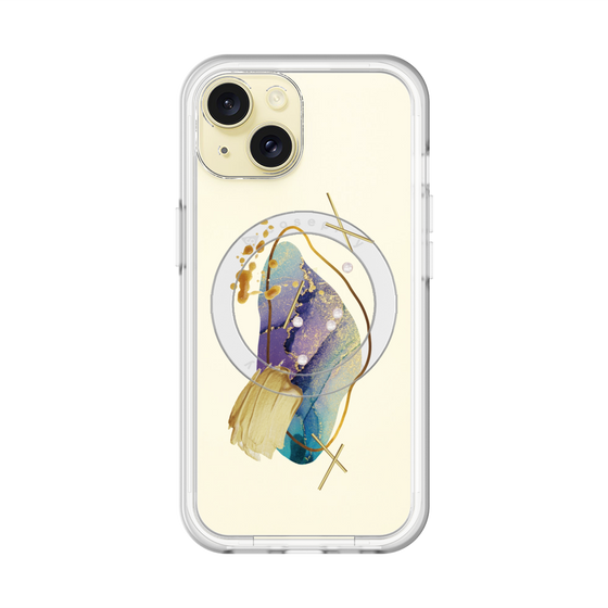 スリムプロテクションプレミアムケース with MagSafe［ Nuance Painting Blue ］