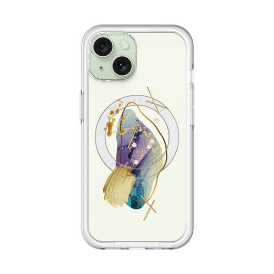 スリムプロテクションプレミアムケース with MagSafe［ Nuance Painting Blue ］