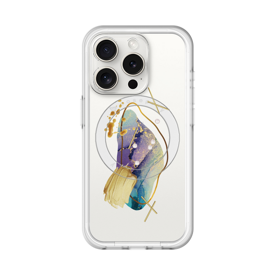 スリムプロテクションプレミアムケース with MagSafe［ Nuance Painting Blue ］