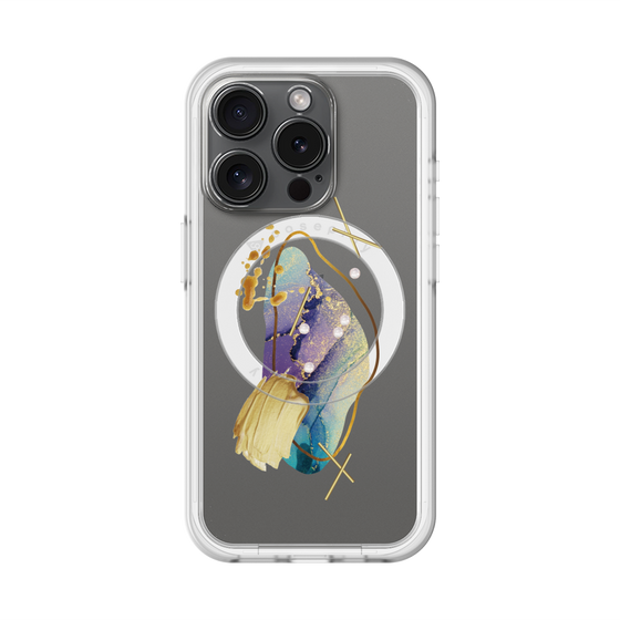 スリムプロテクションプレミアムケース with MagSafe［ Nuance Painting Blue ］