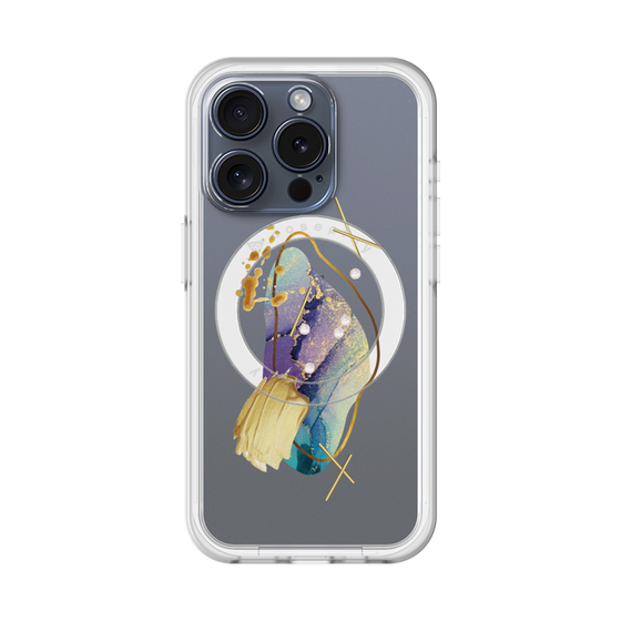 スリムプロテクションプレミアムケース with MagSafe［ Nuance Painting Blue ］