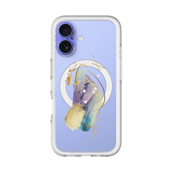 スリムプロテクションプレミアムケース with MagSafe［ Nuance Painting Blue ］