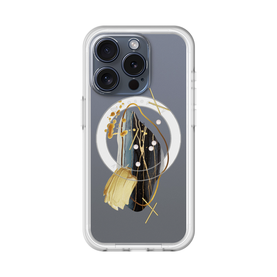 スリムプロテクションプレミアムケース with MagSafe［ Nuance Painting Black ］